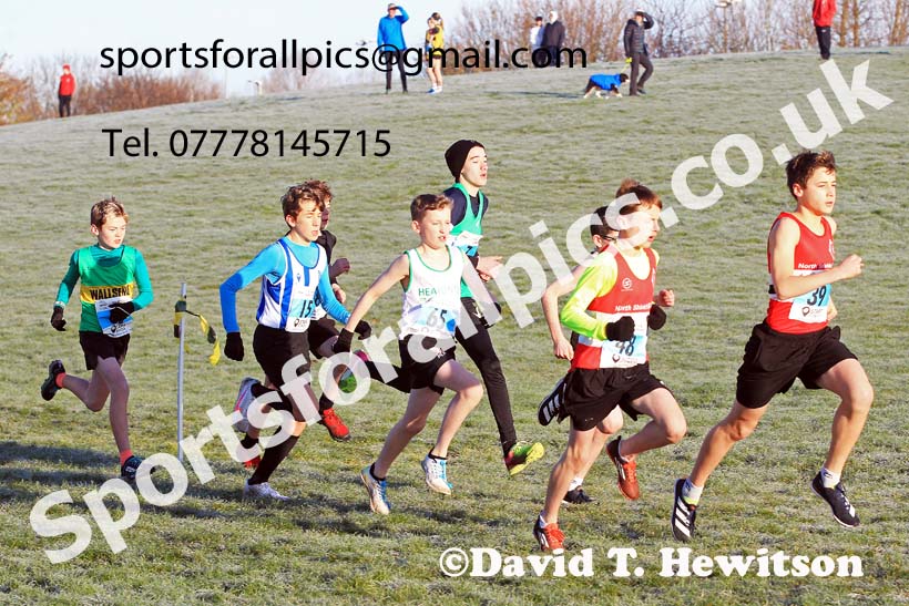 Boys under-13s, 2022 North Eastern Cross Country Champs., Temple Park, South Shields.  Photo: David T. Hewitson/Sports for All Pics